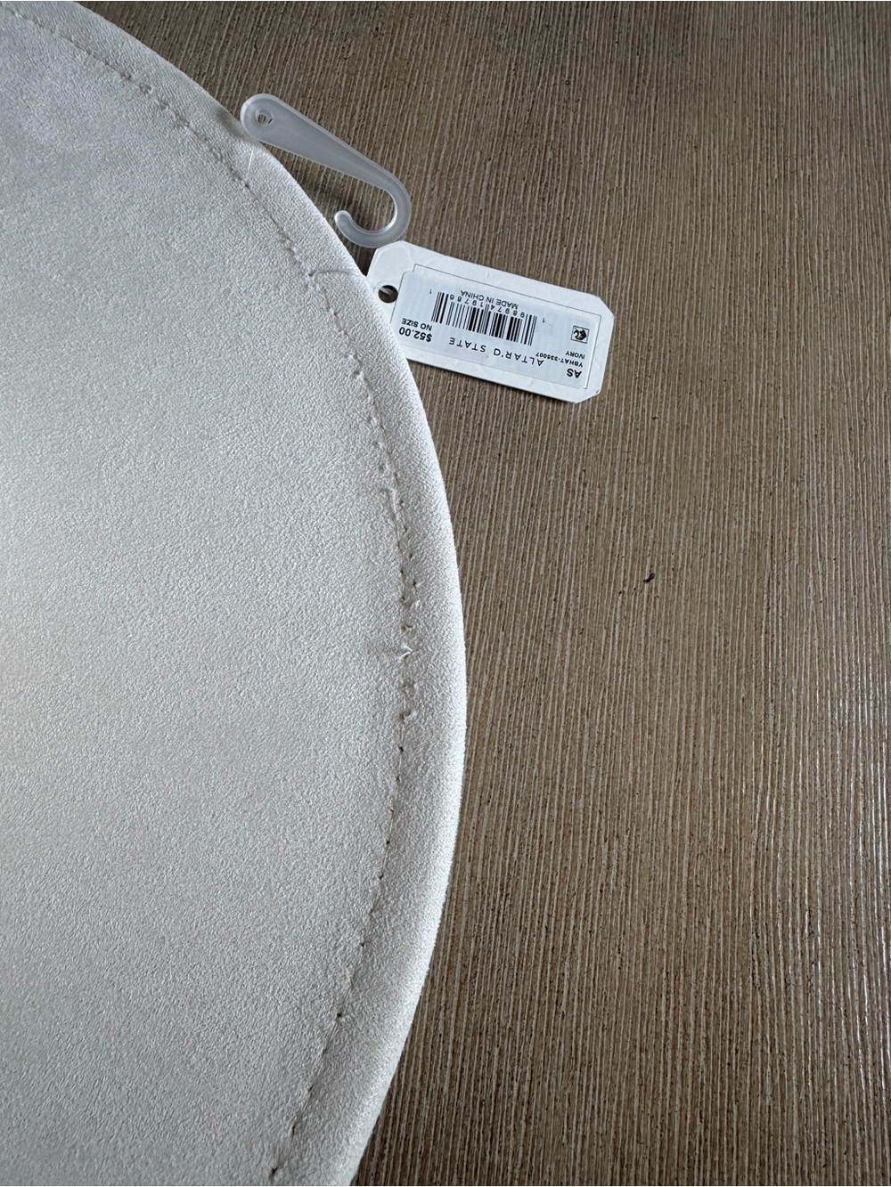 Altar'd State White Wide-Brim Felt Hat with Gold Shell Accents - Picture 6 of 9